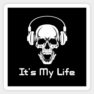 Skull with headphones Sticker